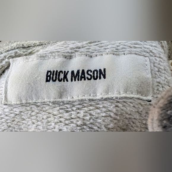 Buck Mason • VINTAGE INTERLOOP HALF-ZIP SWEATSHIRT in Heather Gray - Picture 3 of 8